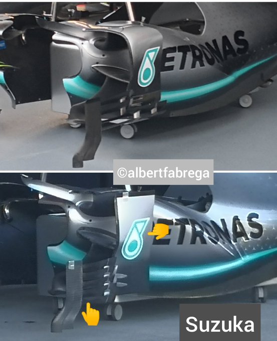 Mercedes modifica i deviatori di flusso  della W10