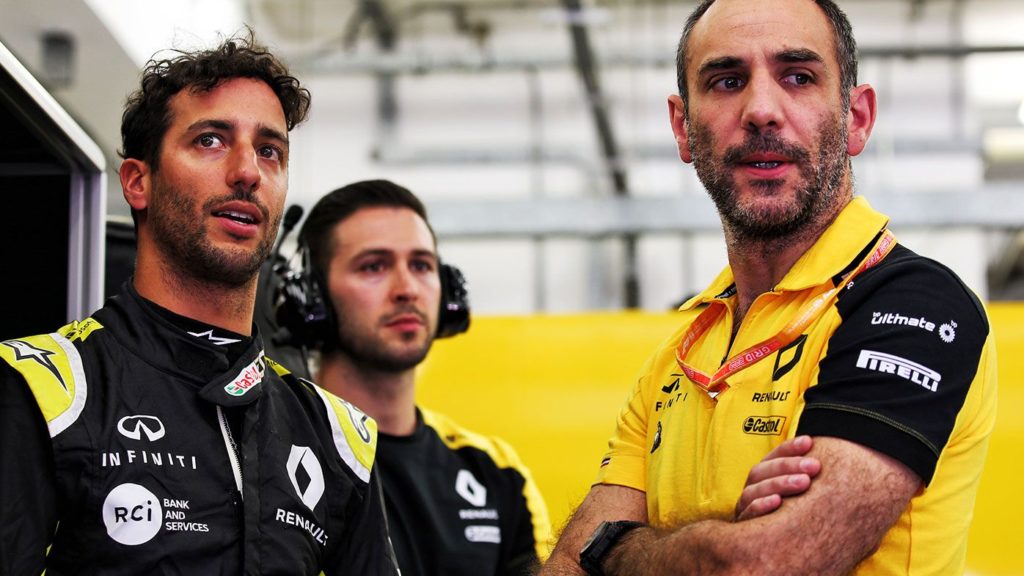 Daniel Ricciardo e Cyril Abiteboul