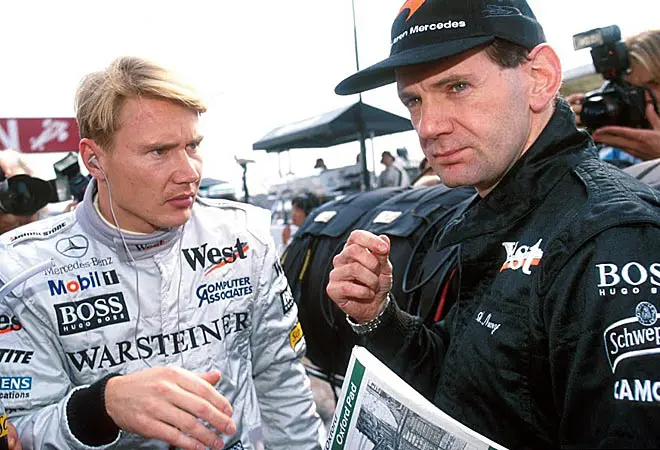 Adrian Newey e Mika Hakkinen