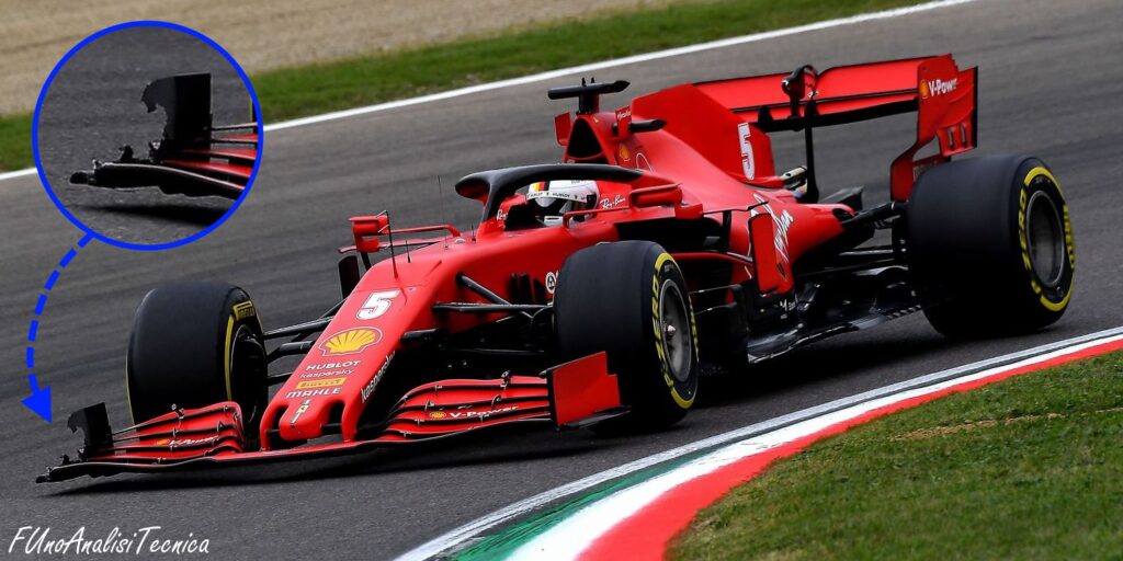 Tecnica F1: perché Vettel senza endplate anteriore non ha perso bilanciamento aerodinamico?