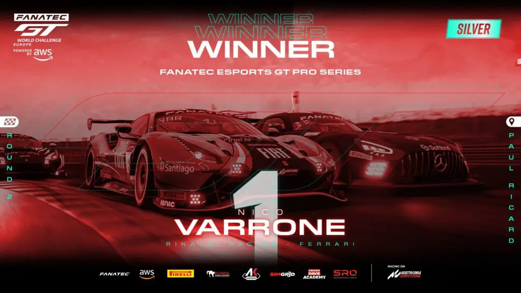 Esports Fanatec GTWC Pro Series – Van Der Linde vince in una caotica Paul Ricard