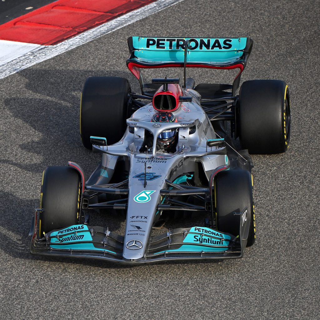 F1, George Russell, Mercedes W13 E Performance 'B', test Bahrain 2022